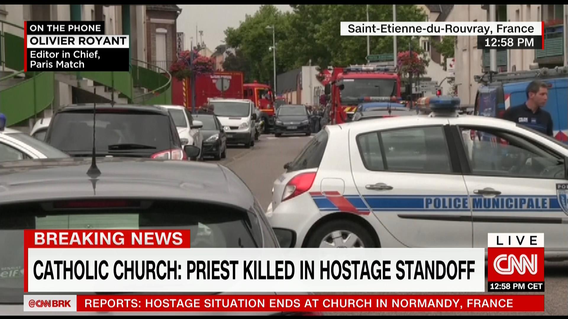 فرنسا: انتهاء عملية احتجاز مسلحين اثنين لقسيس وراهبتين ومدنيين في كنيسة.. والأبرشية تؤكد مقتل القسيس