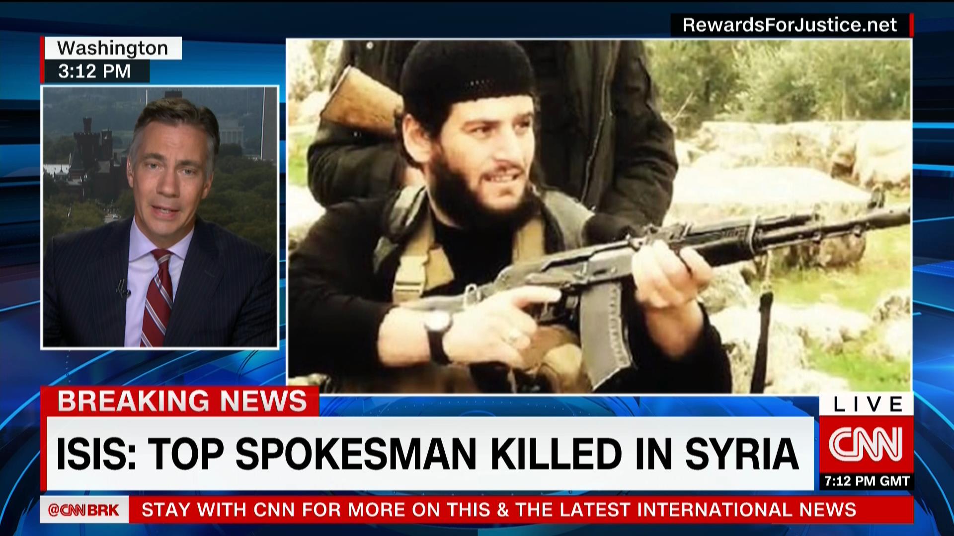 داعش يعلن مقتل المتحدث باسمه وأحد أبرز قادته أبومحمد العدناني في حلب بسوريا