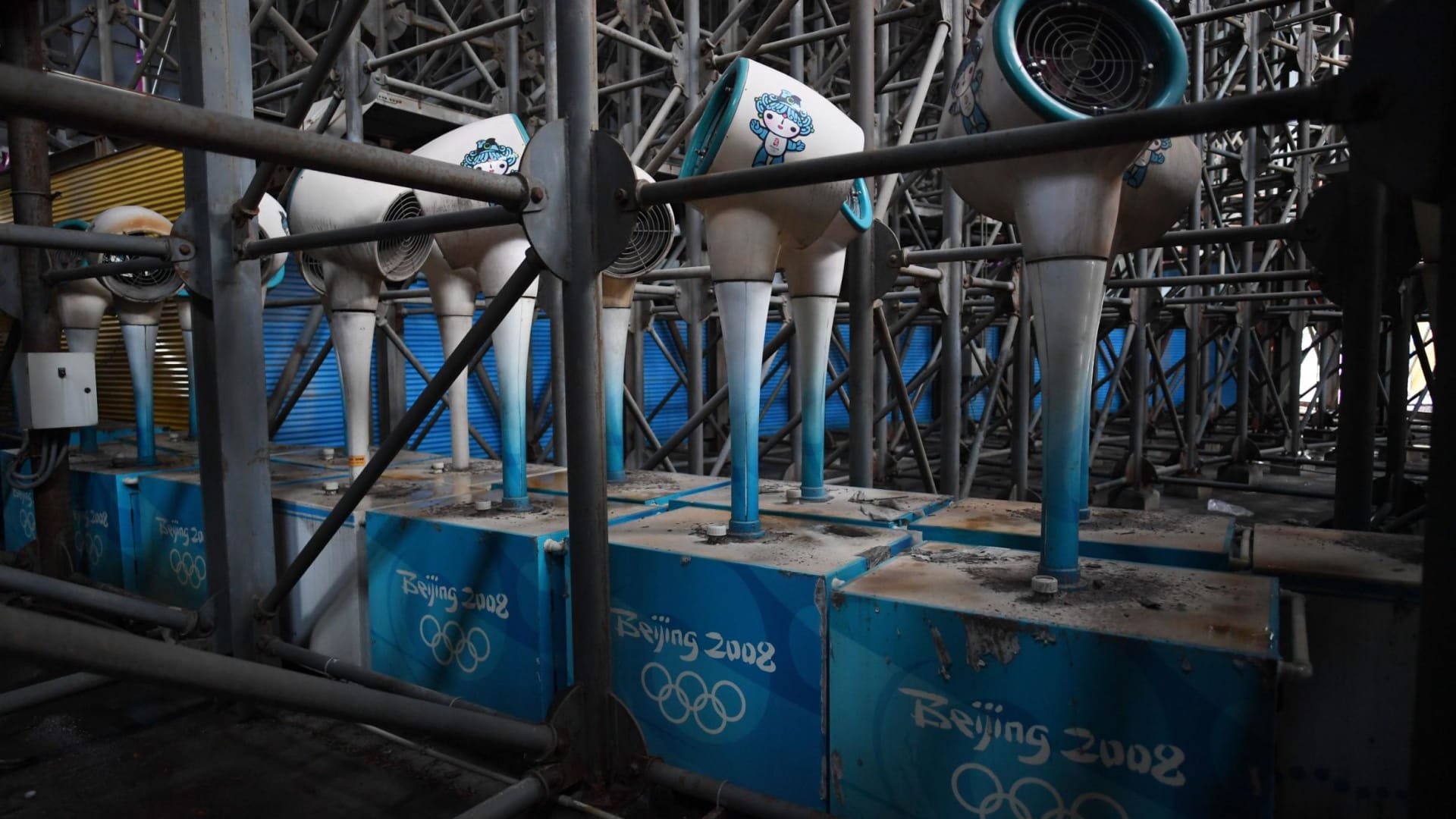 المرافق المهجورة لدورة الألعاب الأولمبية الصيفية لعام 2008 في بكين.	
