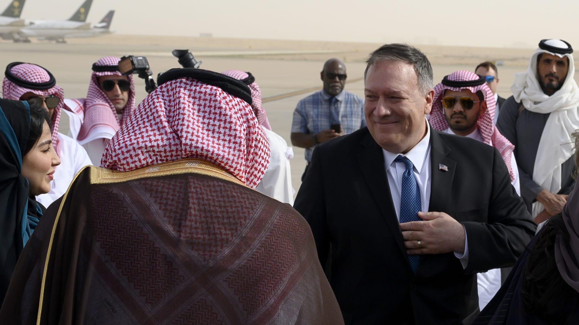 صورة ارشيفية لزيارة بومبيو إلى السعودية 