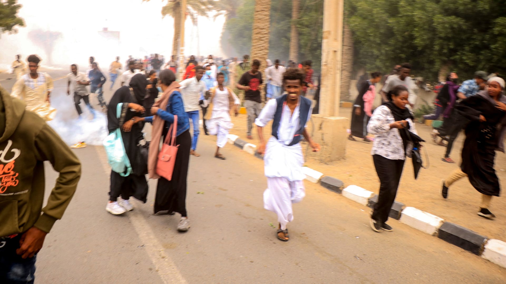 من المظاهرات في السودان الخميس 