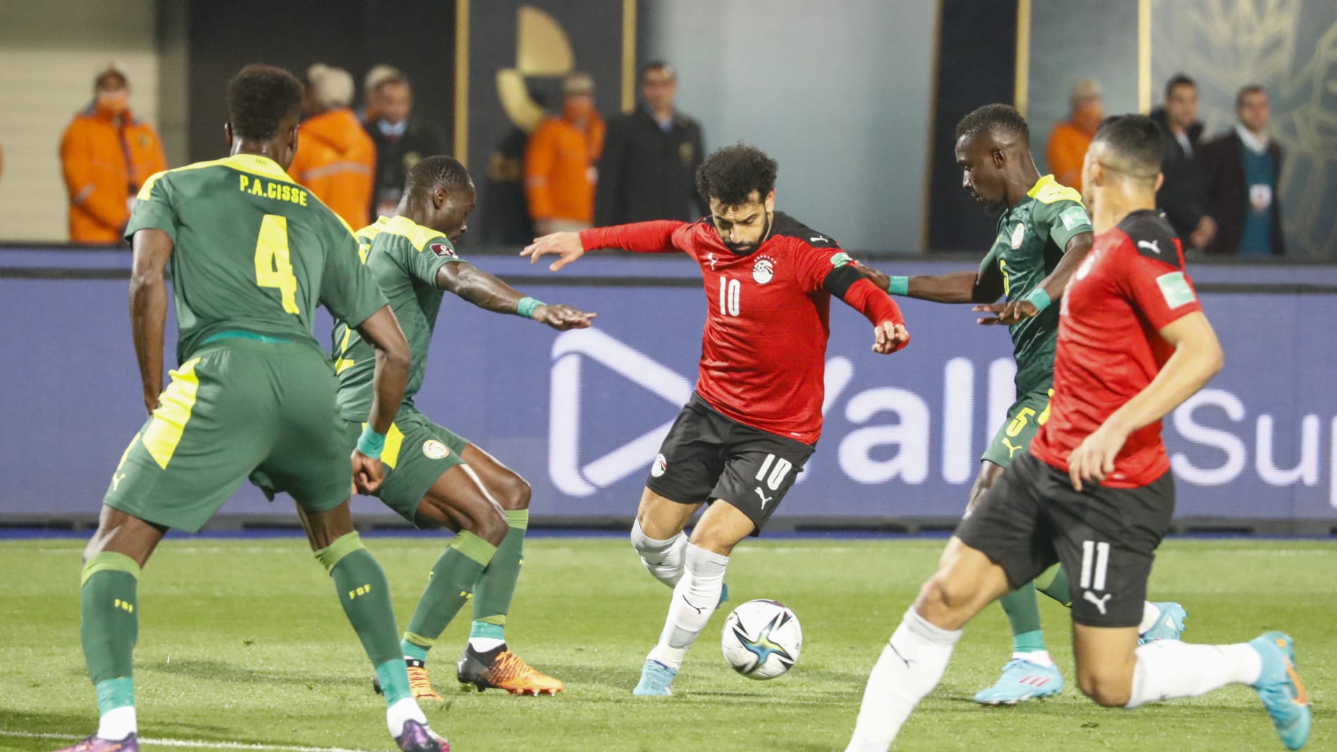 جانب من المباراة بين مصر و السنغال