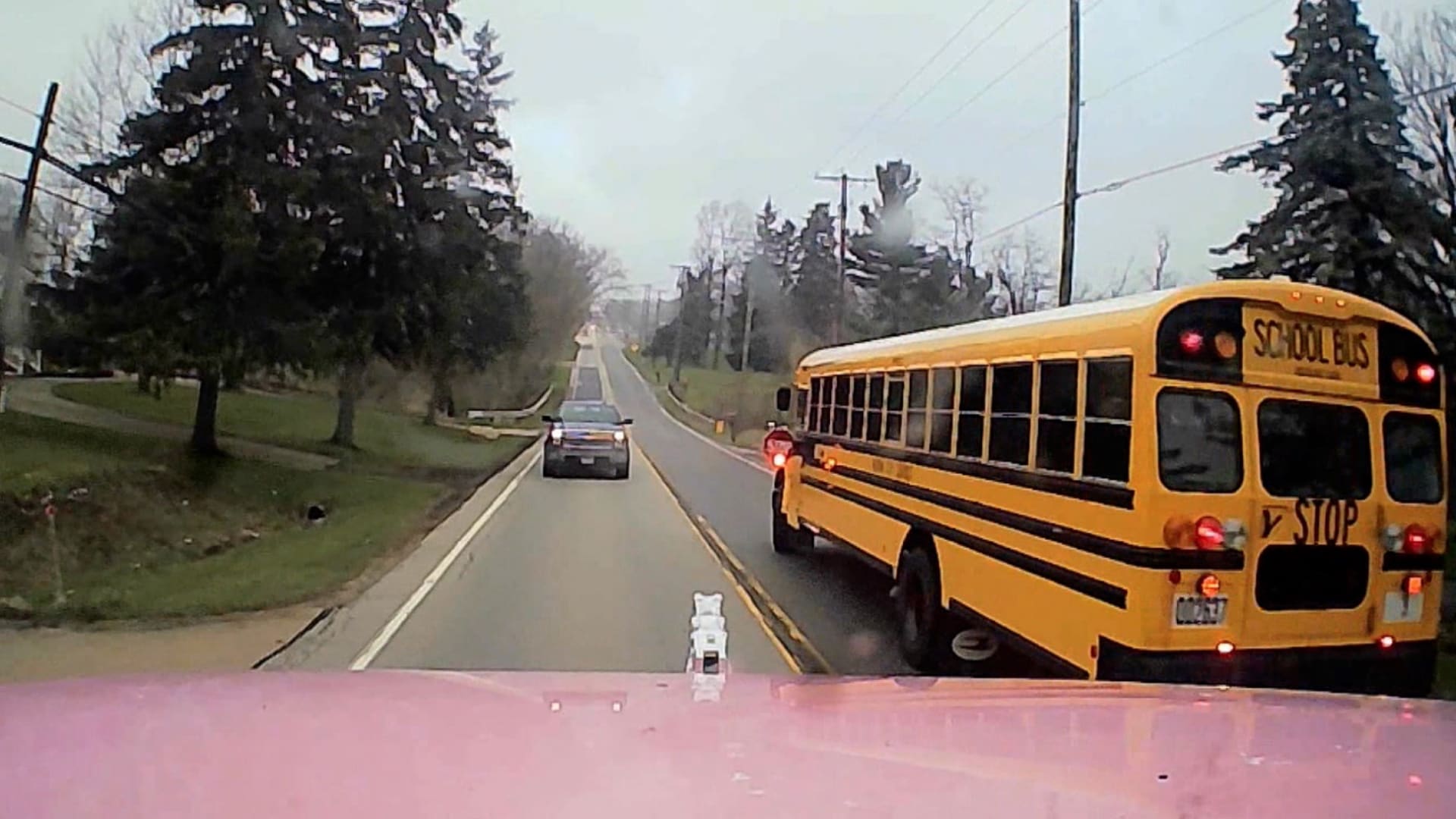 "بطل حقيقي".. شاهد سائق شاحنة دون مكابحه يتجاوز حافلة مدرسية في جزء من الثانية