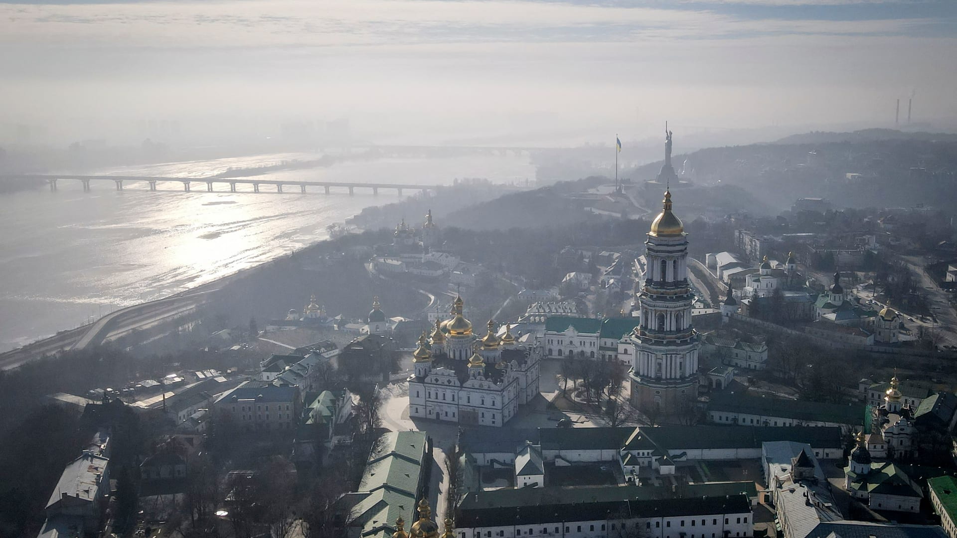 صورة ارشيفية عامة من سماء العاصمة كييف