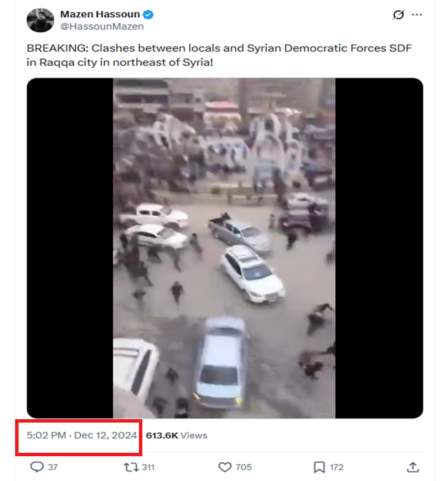  اشتباكات بين سكان الرقة وقوات سوريا الديمقراطية .. ما حقيقة الفيديو؟