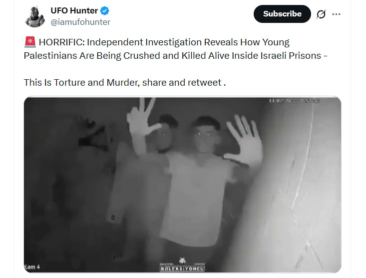 لقطة شاشة لمنشور في موقع إكس يحتوي الفيديو المتداول