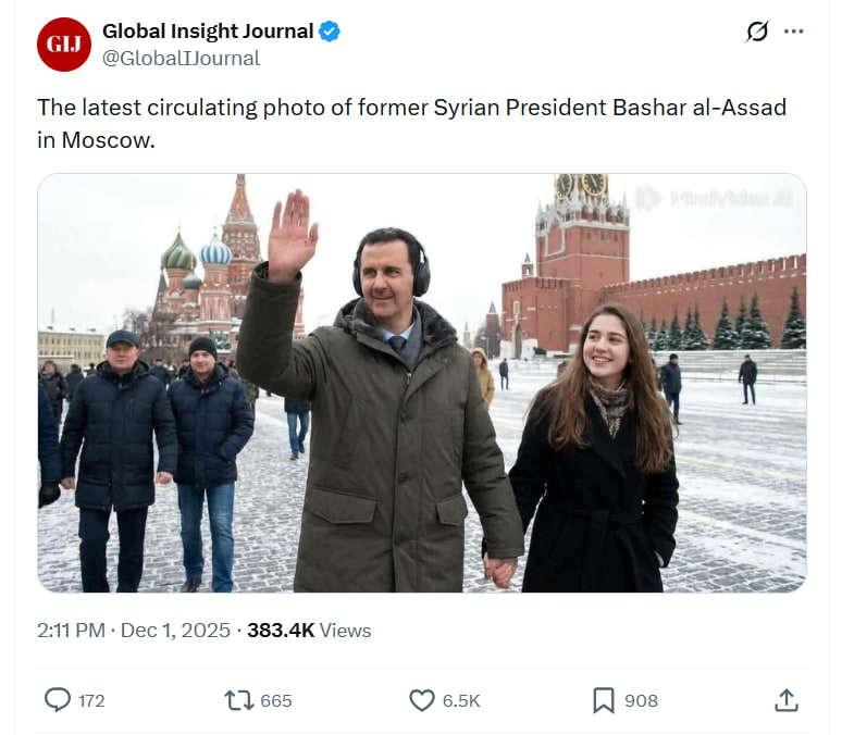  ظهور بشار الأسد في الساحة الحمراء بموسكو .. ما صحة الصورة؟