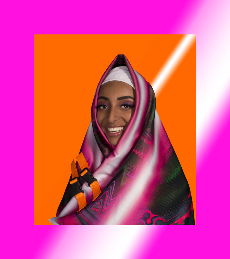 بتصاميم "جريئة".. فنانة تعطي لمحة عن "حجاب المستقبل" بتصاميم "جريئة".. فنانة تعطي لمحة عن "حجاب المستقبل"