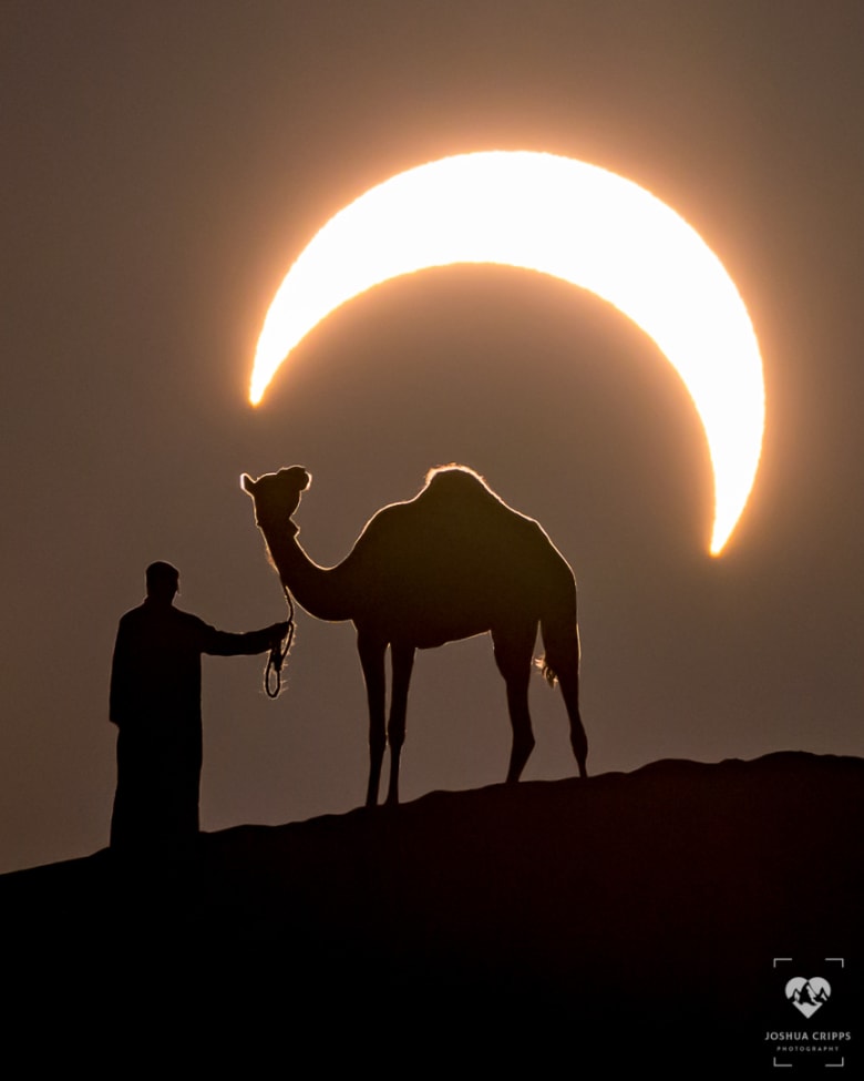 الكسوف الحلقي في صحراء الإمارات الكسوف الحلقي في صحراء الإمارات