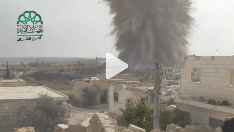 بالفيديو.. الجبهة الإسلامية تفجر نفقاً بحاجز للجيش السوري في إدلب بالفيديو.. الجبهة الإسلامية تفجر نفقاً بحاجز للجيش السوري في إدلب