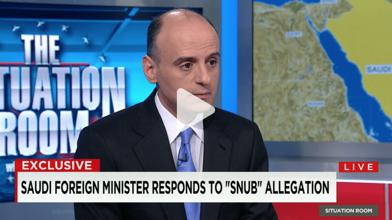 عادل الجبير لـCNN: غياب الملك سلمان ليس رسالة لأوباما والحلف مع أمريكا "صلب" عادل الجبير لـCNN: غياب الملك سلمان ليس رسالة لأوباما والحلف مع أمريكا "صلب"