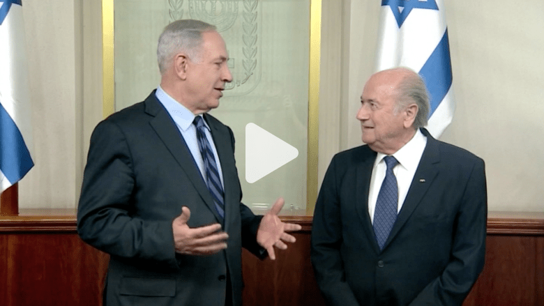 بلاتر يستبق جلسة للبت بإلغاء عضوية إسرائيل بالفيفا بالدعوة للوحدة مع الفلسطينيين بلاتر يستبق جلسة للبت بإلغاء عضوية إسرائيل بالفيفا بالدعوة للوحدة مع الفلسطينيين