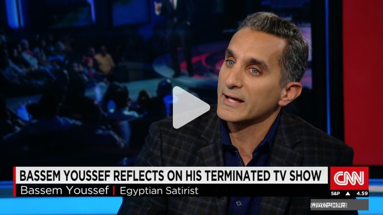 باسم يوسف لـCNN: لست نادما على برنامجي.. وأتمنى لو أنني اخترقت الحواجز أكثر باسم يوسف لـCNN: لست نادما على برنامجي.. وأتمنى لو أنني اخترقت الحواجز أكثر