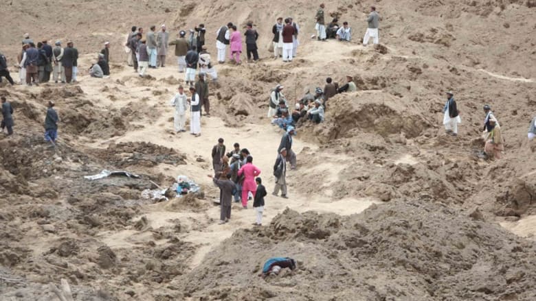 انزلاق أرضي بأفغانستان انزلاق أرضي بأفغانستان