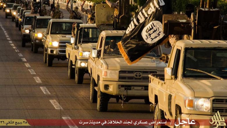 بالصور.. داعش بعرض عسكري في سرت بعد عرض المنوفية بليبيا بالصور.. داعش بعرض عسكري في سرت بعد عرض المنوفية بليبيا