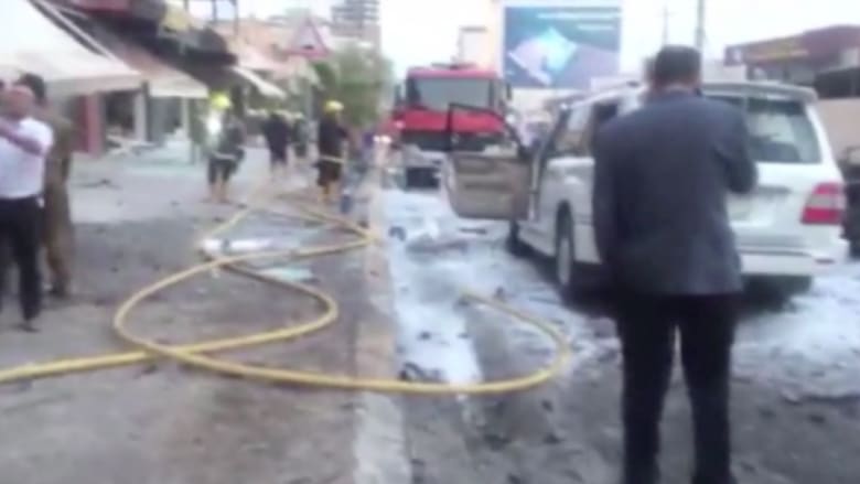بالفيديو.. مشاهد من الانفجار الذي استهدف القنصلية الأمريكية في إربيل