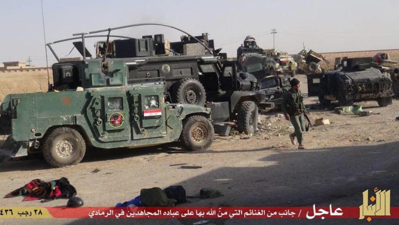 بالصور.. داعش ينشر لقطات من "الغنائم" في الرمادي بالصور.. داعش ينشر لقطات من "الغنائم" في الرمادي