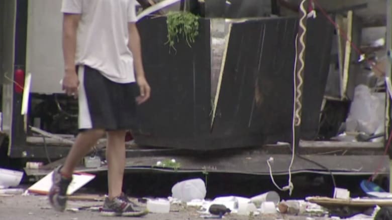 بالفيديو.. انفجار شاحنة طعام بسبب أسطوانة غاز