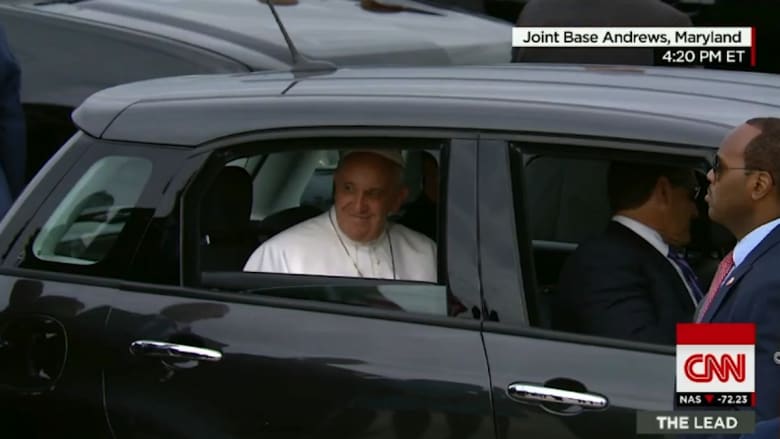 شاهدوا السيارة التي استقبلت البابا فرانسيس عند وصوله إلى أمريكا