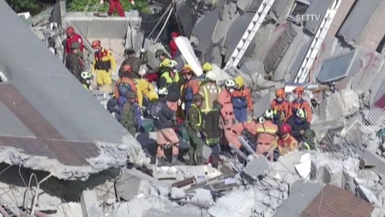 بالفيديو: زلزال تايوان ضحاياه 20 قتيلا والبحث جارٍ عن أكثر من 70 مفقودا