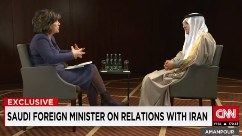 وزير خارجية السعودية يرد لـCNN على تصريح نظيره الإيراني: أجد ذلك كوميديا