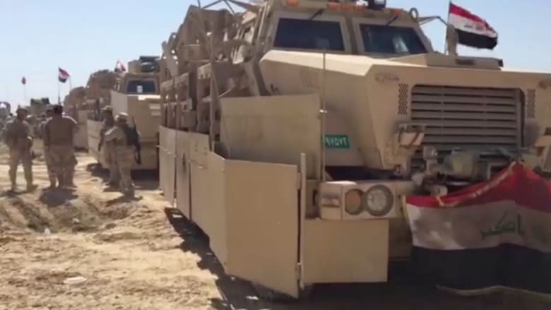 شاهد.. أرتال عسكرية عراقية تستعد لقتال داعش في الموصل