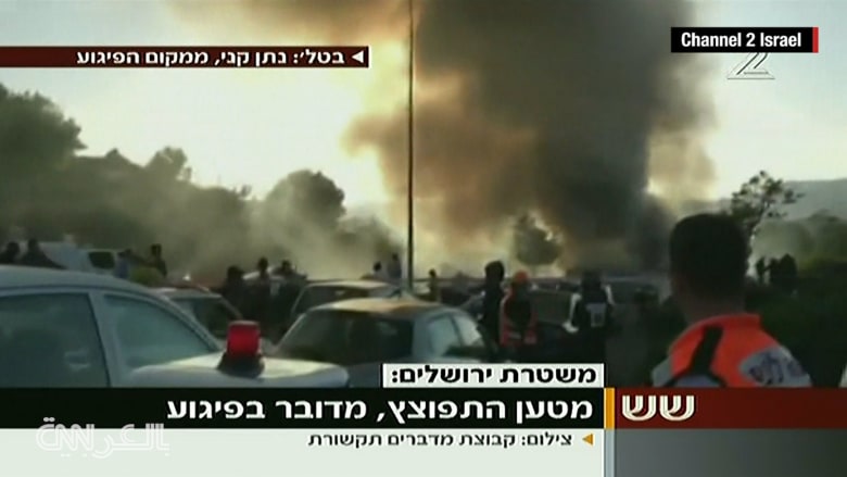 الشرطة الإسرائيلية: حريق الحافلة هجوم ناجم عن قنبلة والجرحى 21