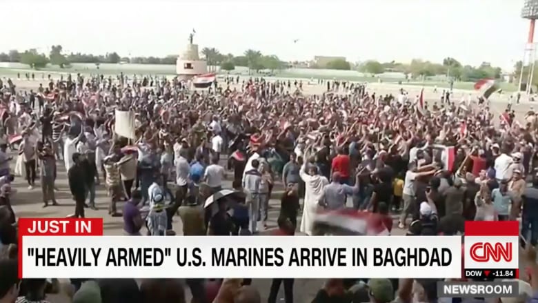 بالفيديو: جنود مارينز مدججون بالأسلحة وصلوا بغداد