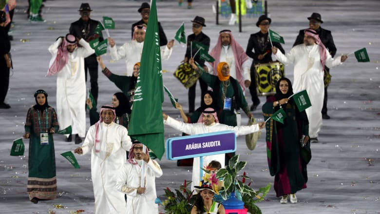 الأعلام العربية تزين افتتاح الأولمبياد الأعلام العربية تزين افتتاح الأولمبياد