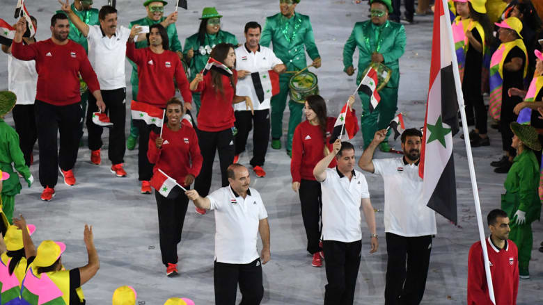 الأعلام العربية تزين افتتاح الأولمبياد الأعلام العربية تزين افتتاح الأولمبياد