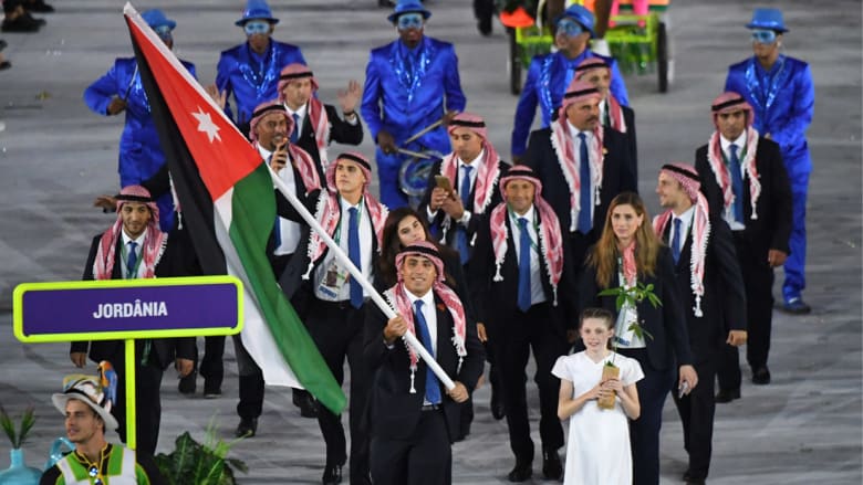 الأعلام العربية تزين افتتاح الأولمبياد الأعلام العربية تزين افتتاح الأولمبياد