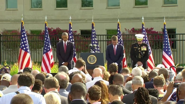 أوباما يحيي ذكرى أحداث 11 سبتمبر أمام البنتاغون