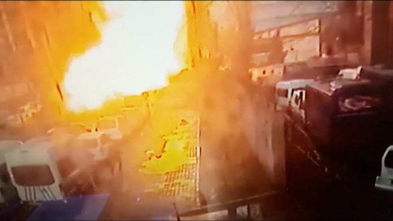 شاهد.. لحظة الانفجار في ازمير التركية بكاميرات المراقبة