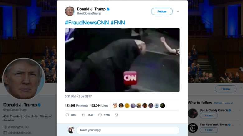 "CNN" ترد على فيديو ضرب ترامب لشعارها