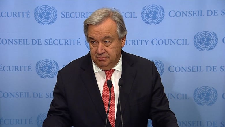 شاهد.. الأمين العام للأمم المتحدة: لا بديل لحل الدولتين