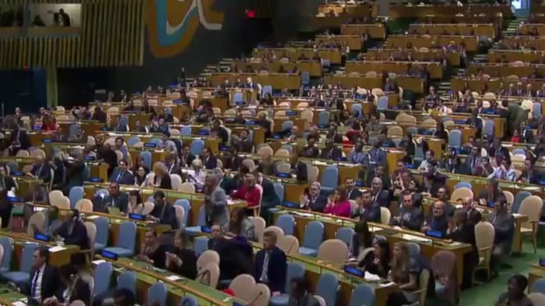 شاهد.. لحظة إعلان الموافقة على قرار القدس بالأمم المتحدة 