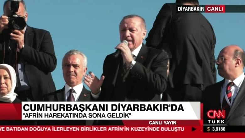أردوغان: وصلنا إلى النهاية في عفرين وجنودنا ينهون اللعبة