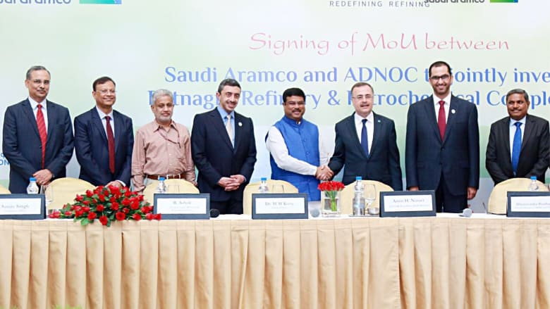 مشروع مشترك بين أرامكو وأدنوك في الهند بتكلفة 44 مليار دولار
