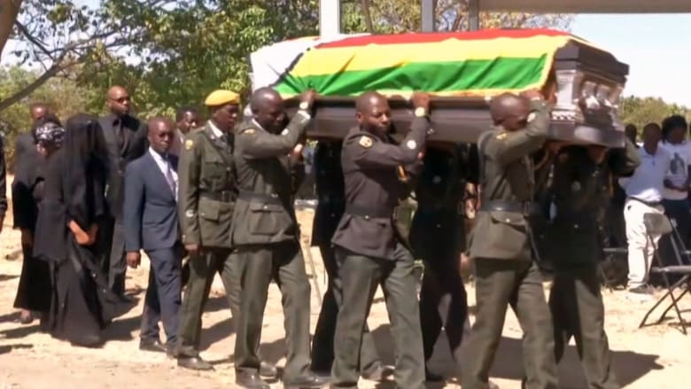 مراسم دفن موغابي رئيس زيمبابوي السابق بعد 3 أسابيع من وفاته