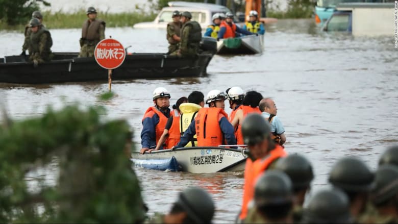 بدء عمليات الإنقاذ في اليابان بعد إعصار هاغيبس