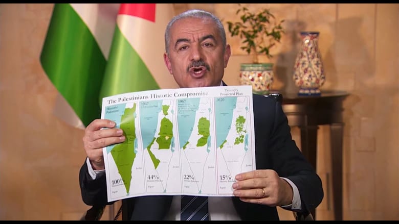رئيس الوزراء الفلسطيني يرد لـCNN على "صفقة القرن": فصل عنصري