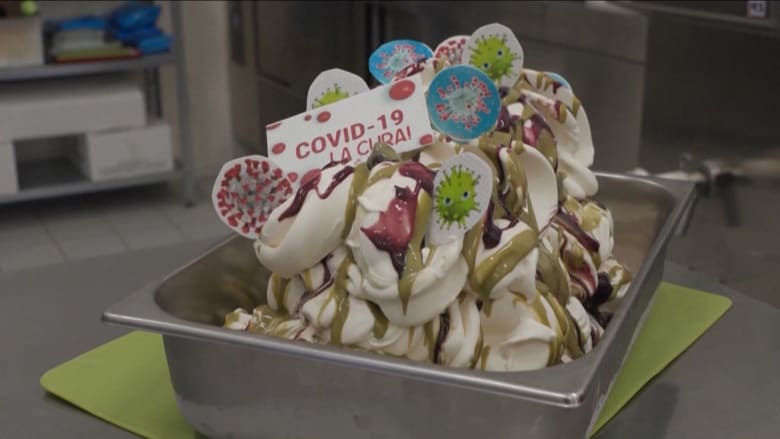 متجر في إيطاليا يبتكر مثلجات خاصة باسم "علاج فيروس كورونا"