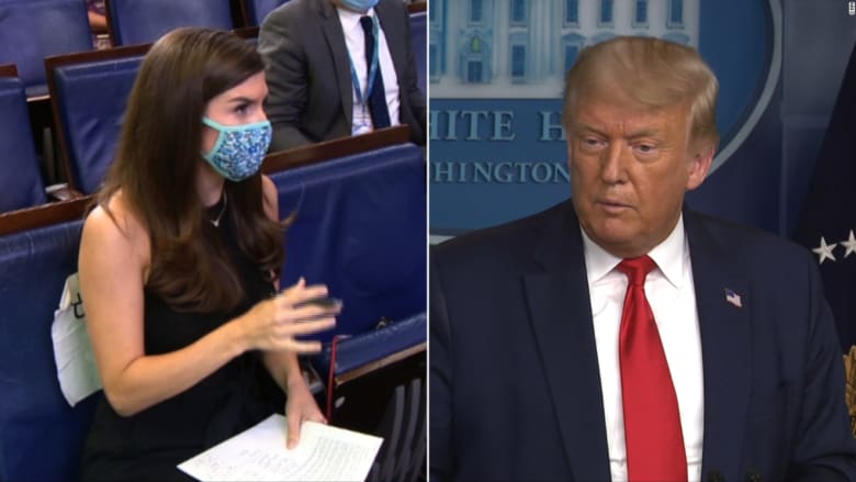 ترامب يغادر مؤتمراً صحفياً بعد سؤال من مراسلة CNN