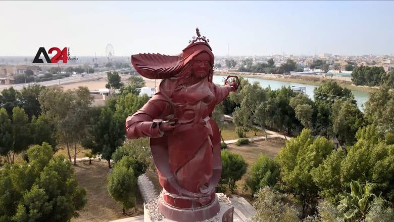 أكبر تمثال في العالم العربي.. نصب تسواهن في العراق يقف كرمز للمرأة الميسانية في وجه الحروب