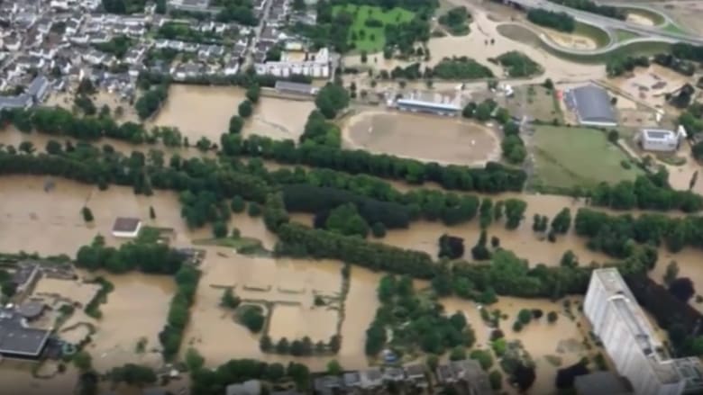 شاهد من الجو.. فيضانات كارثية تضرب ألمانيا وتقتل العشرات