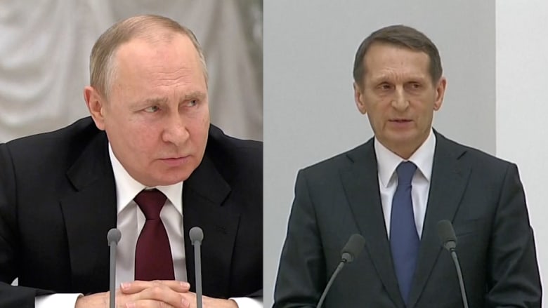 مشادة بين بوتين ورئيس جهاز الاستخبارات بسبب الاعتراف بمناطق أوكرانية: أجب بنعم أو لا!
