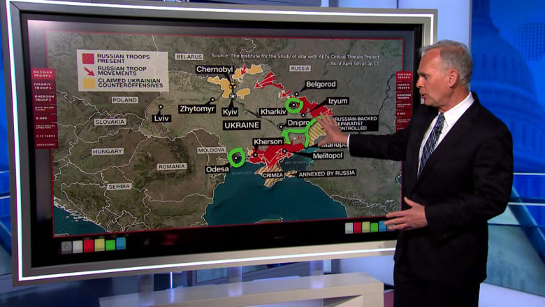 محلل عسكري يوضح على الخريطة أين يمكن لروسيا أن تصعد عملياتها في أوكرانيا