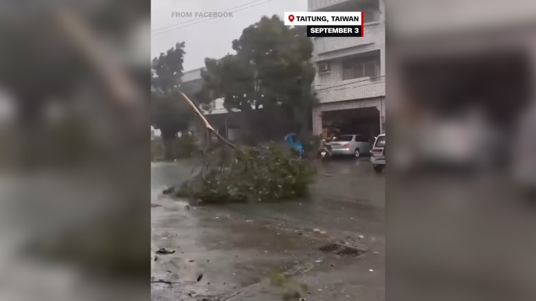 فيديو يظهر مشاهد مخيفة من إعصار "هايكوي" الذي ضرب تايوان