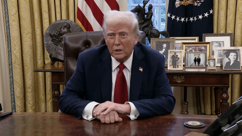 شاهد كيف رد ترامب على سؤال صحفي بشأن عدم استقبال مصر والأردن للاجئين الفلسطينيين