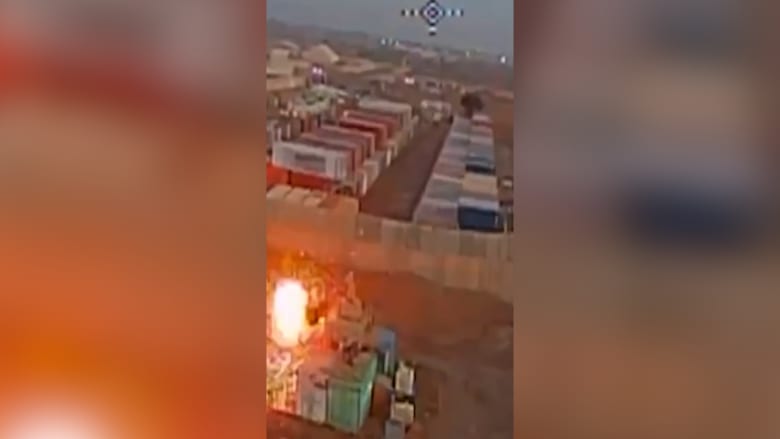 فيديو يُظهر استهداف طائرة مسيّرة لمنشأة أمريكية في العراق